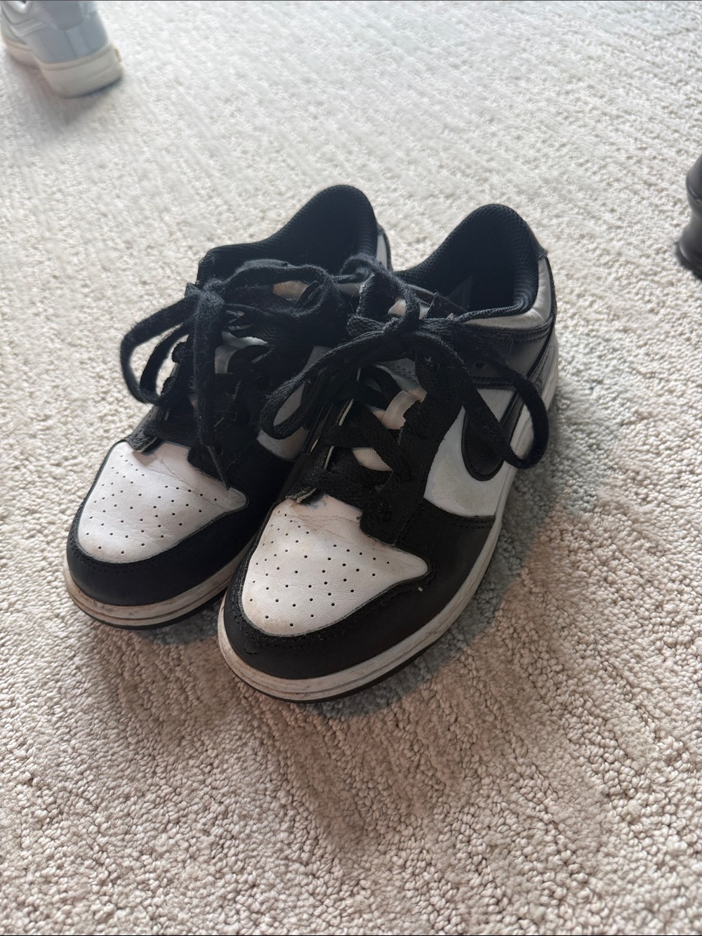 Kids Black & White Low-Top Sneakers